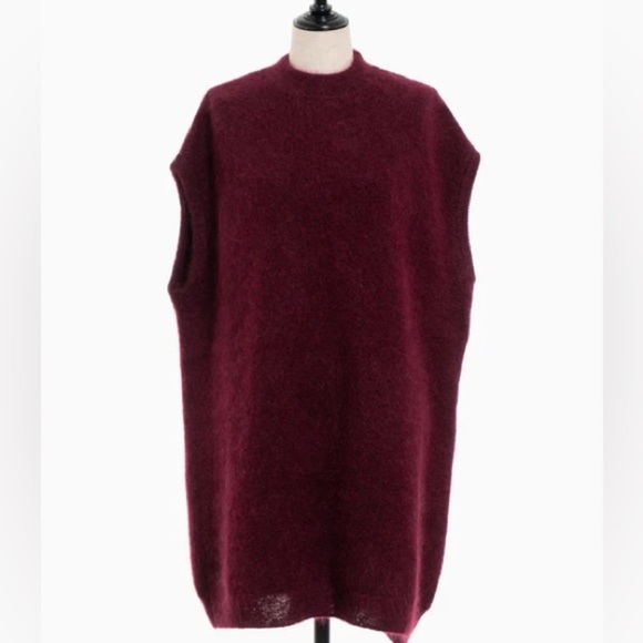 IIROT Japanese Style Sweater Tunic Vest Maroon Size Free OSFA - Picture 2 of 11